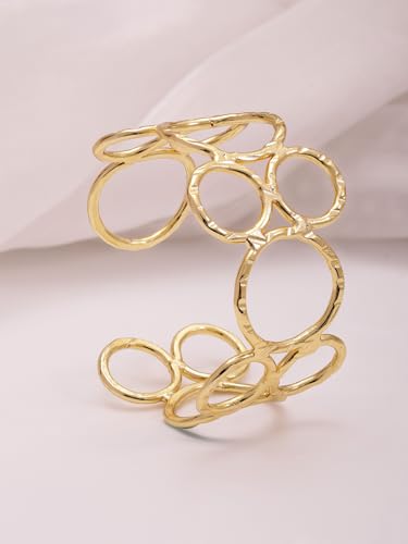 Image of Rubans Cuff Bracelet Stylish Statement Western Jewellery Gift for Women & Girls