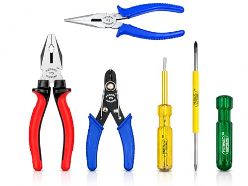 Image of Plier With Nose Plier Wire Cutter Tester Screwdriver, Plier Set