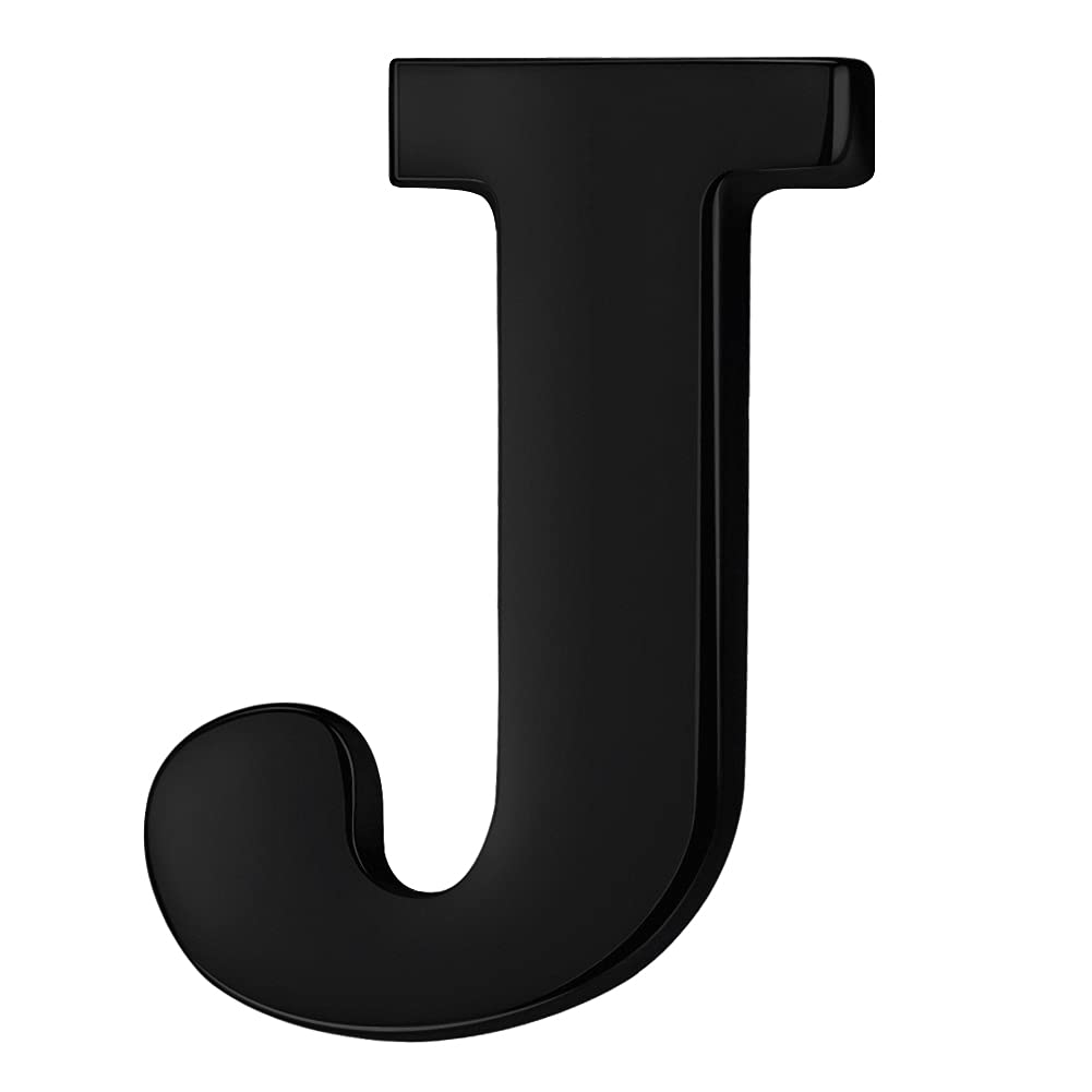 HONEY BEAR Black Initial Letter Tie Lapel Pin Brooch for Men Women Shirt