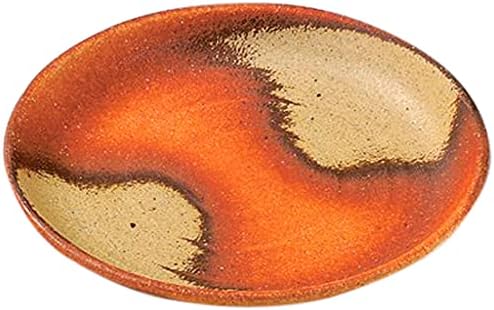 Set of 10 (Large) Shigaraki Style Flame 7.0 Plates, 8.3 x 1.2 inches (21 x 3 cm), Soil, Japanese Tableware, Restaurant, Inn, Commercial Use