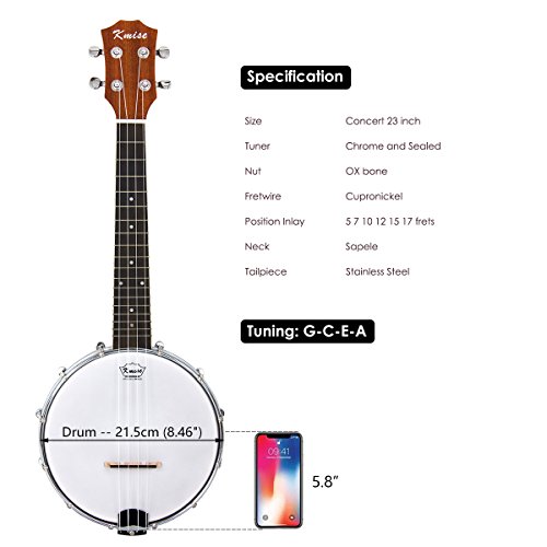 Ukulélé Banjo Concert Professionnel Ukelélé Banjos Uke 23 cordes 4 cordes, qualité supérieure avec accordeur de housse… - Les Beatles, Paul McCartney, John Lennon, RIngo Starr, George Harrison Ukulélé Banjo Concert Professionnel Ukelélé Banjos Uke 23 cordes 4 cordes, qualité supérieure avec accordeur de housse… – Image 7
