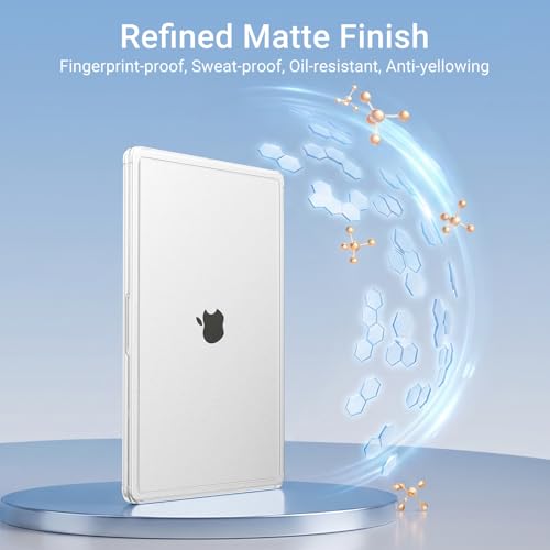 Image of MOSISO Compatible with MacBook Pro 14 inch Case M5 M4 M3 M2 M1 2026-2021 | Enhanced Shock-Absorbing Perimeter Matte Hard Case, A3427 A3426 A3434 A3112 A3185 A3401 A2918 A2992 A2779 A2442, Matte Clear