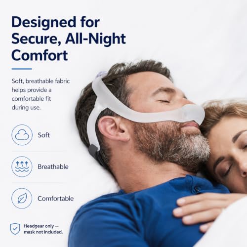 Image of 3-Pack Replacement Headgear with Arms | Compatible with DreamWear Nasal & Pillow Masks, Soft Adjustable CPAP Straps, Mask Frame & Cushion Not Included