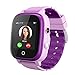 Smartwatch 4G aggiornato per ragazze e ragazzi, IP67 impermeabile WiFi Smartwatch telefono, WiFi, videochiamate, telefoniche SOS, per bambini da 3 a 14 anni, regali di compleanno (viola)