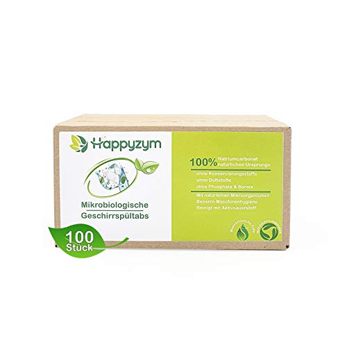 Happyzym öko Spülmaschinentabs | Biologisch sauber durch Mikroorganismen (100) Cover