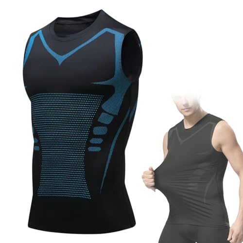 Ironfit Shirt, 2025 Ironfit V2 Shapewear Shirt, Ionic Shaping Sleeveless Shirt for Men to Feel The Confidence