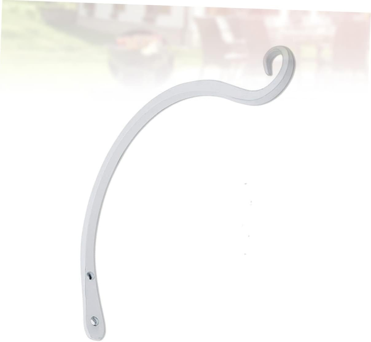 2pcs White Iron Hook Wall Mounted Rack for Flower Baskets Sturdy Gardening Bracket for Floral Decor Versatile Hanging Hook for Bird Feeders Wind Chimes