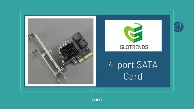 GLOTRENDS SA3234-C Scheda PCIe SATA 4 Porte - Espansione Storage Per PC, NAS E Server Con Cavi Inclusi