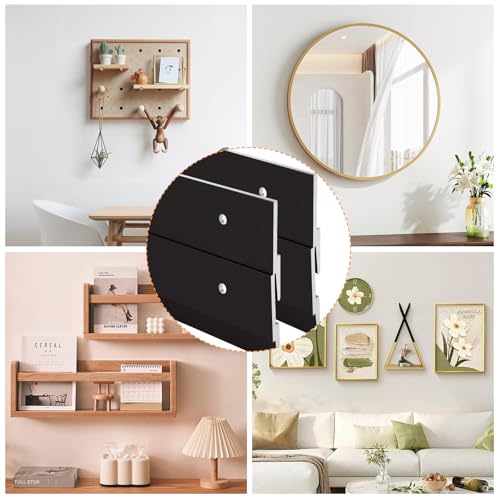 Image of CYEAH 18 inch French Cleat Picture Hanger, 6 Pack Heavy Duty French Cleat Hanger Headboard Wall Mounting Brackets, Cleat Picture Hanger Kit Z Bar Clips Supports for Hanging Pictures, Mirrors, and Art