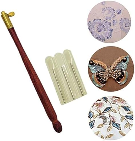 Finetoknow Tambour Hook with 3 Needles 70 100 120 Embroidery Beading Crochet Tools Kit