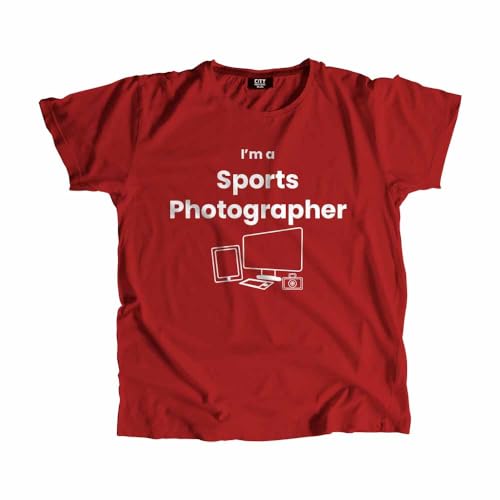 T-shirt photographe de sport rouge cadeau original pour passionné