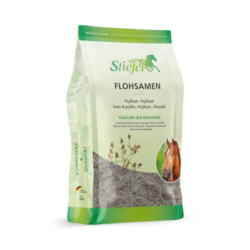 Stiefel Flohsamen für Pferde, 100% naturbelassene indische Flohsamenschalen, kann die Selbstreinigungsfunktion des Darms unterstützen, 1kg