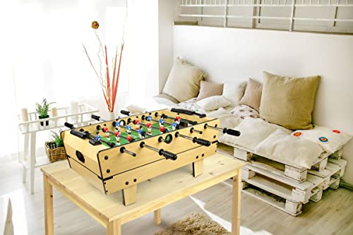 Leomark Multigame Mobiler Spieltisch aus Holz – 4in1 Tischfußball, Billard, Hockey, Tischtennis mit Zubehör für Multiplayer-Spaß – Bild 3