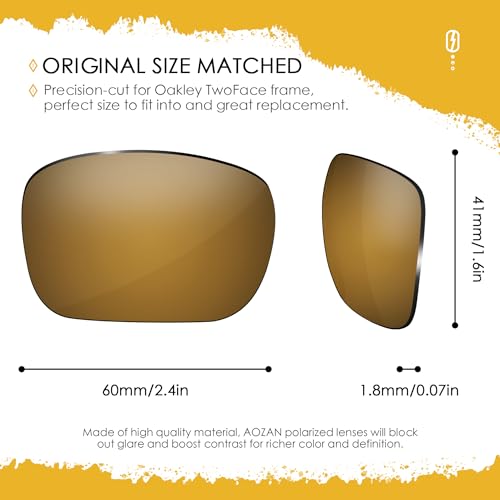 Image of ANSI Z87.1 Replacement Lenses For Oakley TwoFace OO9189 Sunglasses