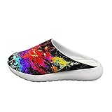 Wanyint Zuecos de jardín para hombres y mujeres, zapatos de enfermera, transpirables, suaves, con espalda abierta, Artist Splash, 36 EU