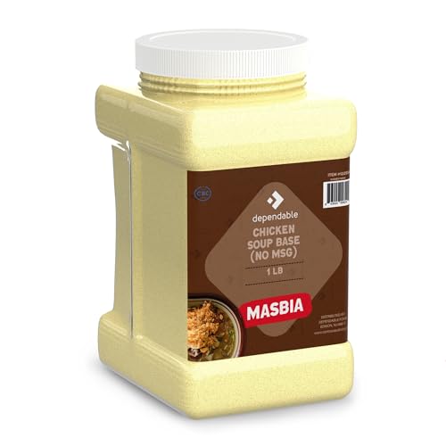Dependable Food Chicken Soup Base - Chicken Flavor Consommé | 15 Oz. Resealable Jar | No MSG, Gluten Free, Kosher | Perfect for Soups, Stocks, and Broths