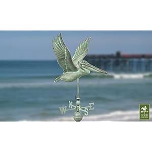Gooddirections1909v1pelicanweathervaneblueverdecopper Urban Country Home Decor Good directions 1909v1 pelican weathervane blue verde copper urban country home decor