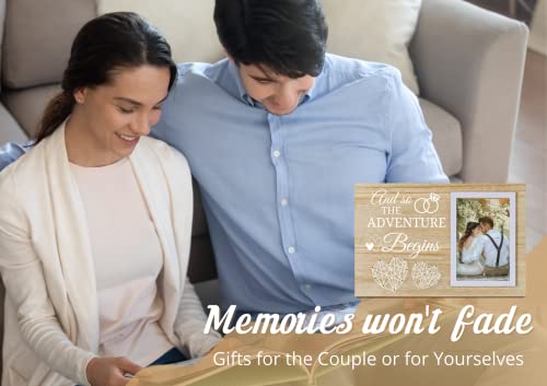 Innobeta Wedding Gifts For Couples, Wedding Picture Frame, And So The Adventure Begins, Bridal Shower Gifts, Engagement Frame, For 4" X 6" Photos #TOP6