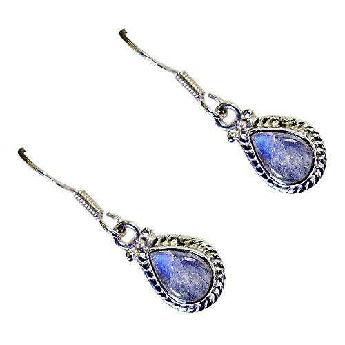 Boucles d'oreilles argent 925 pierre de lune cadeau anniversaire - 3