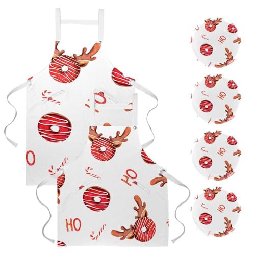 Tablier de cuisine anti-taches pour restaurant et bistrot lot de 2 de serveuse