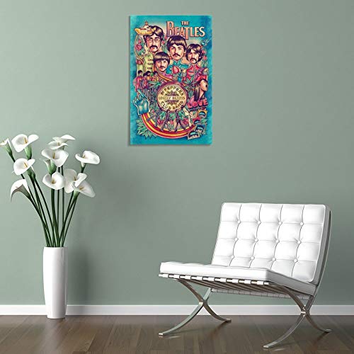 ZXCMNB Poster sur toile rétro The Beatles 60 x 90 cm - Les Beatles, Paul McCartney, John Lennon, RIngo Starr, George Harrison ZXCMNB Poster sur toile rétro The Beatles 60 x 90 cm – Image 6