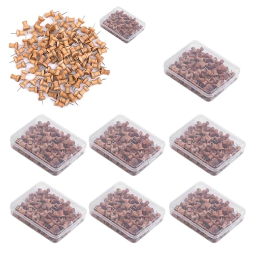 Chinchetas de madera para tablón de anuncios y tachuelas de corcho escolares 4