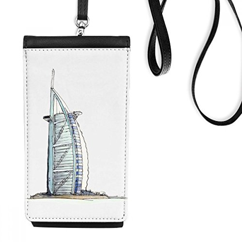 Cadeau téléphone noir porte-monnaie Burj al-Arab Dubaï idéal pour vos proches