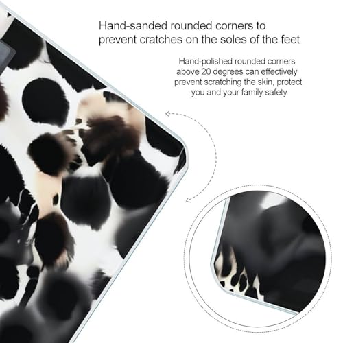 Báscula digital de vidrio templado con diseño Cow Fur miniatura 4
