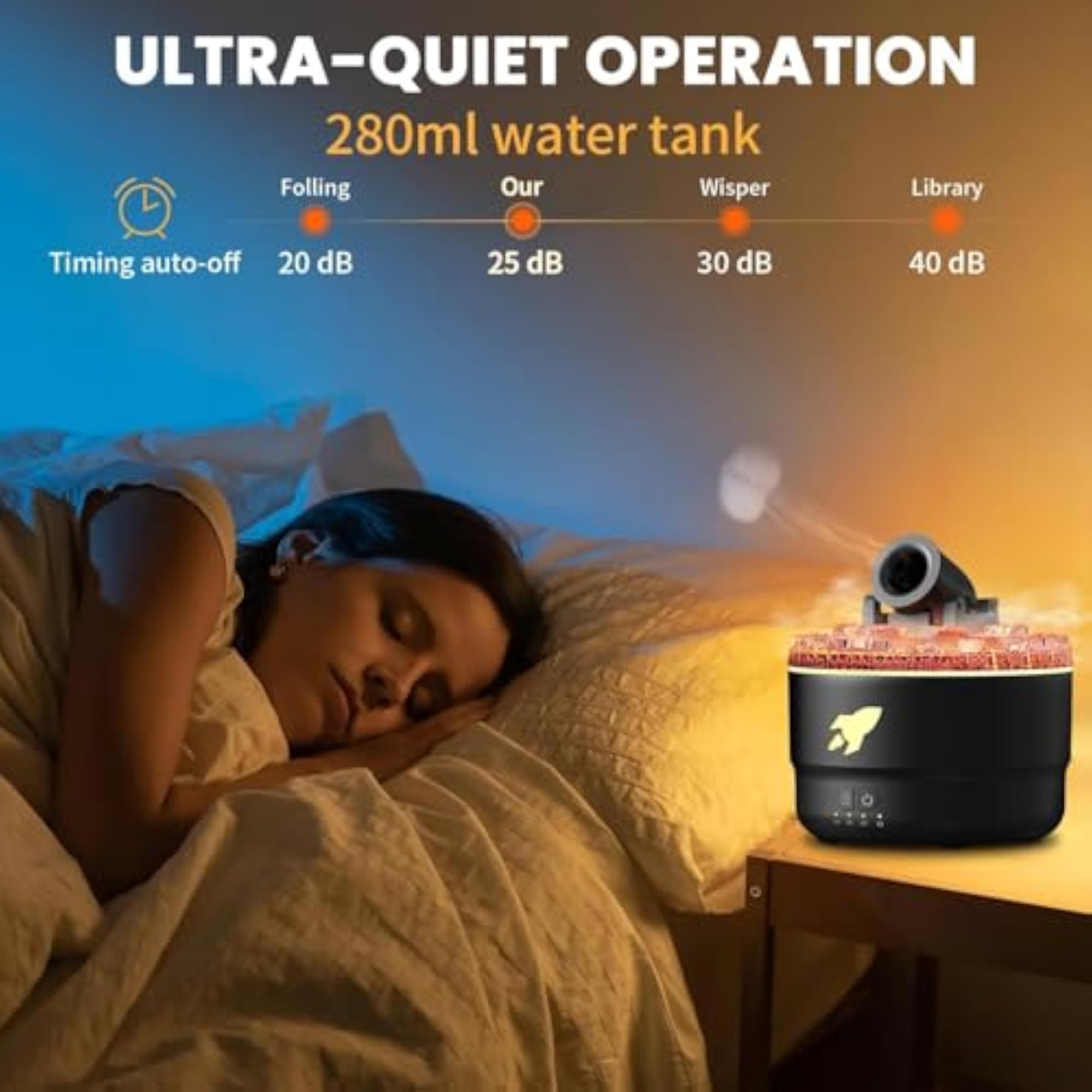 Home Fragrance Aroma Oils Diffuser Humidifier, 280ml