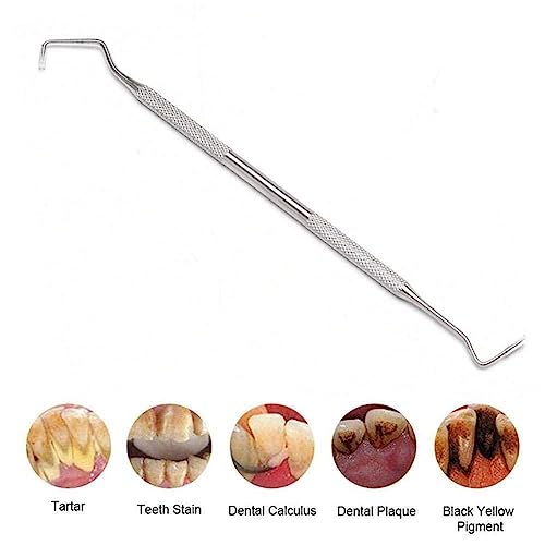 Doppelte Enden Zahnarzt Zähne sauber Pick Sonde Haken Stahl C6D2 Clean Hygiene Werkzeuge Dental – Bild 8