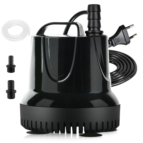 BACOENG Pompa Acquario, Pompa Acqua 15W 800L/H Pompa Dell'acqua Sommergibile per Acquario Fontana Piscina Giardino Laghetto