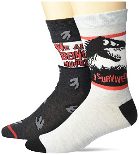 UNIVERSAL Men's Jurassic Park 2 Pack Crew Socks