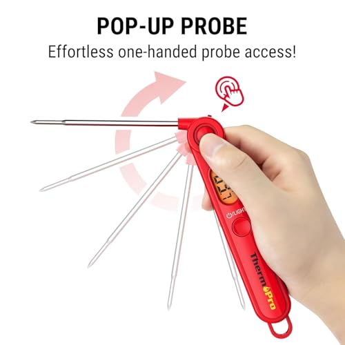 Image of LABART ThermoPro TP03B Digital Meat Thermometer for Cooking, Instant Read Thermometer with Backlight, Food Thermometer for Grill Smoker BBQ Oil Deep Fry Candy Bread Coffee with Pop-up Meat Probe