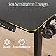 BONTEC Elektrischer Höhenverstellbarer Schreibtisch, 120x60 cm, Gaming Tisch mit LED-Display, 3 Speicherhöhen, Kopfhörerhaken, Verstellbarer Bürotisch, Sitz-Steh, Schwarz, elektrisch verstellbar