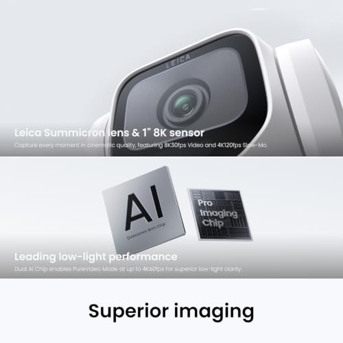 Insta360 Luna Pro Fill Light Bundle - 8K Vlogging Camera with Leica Lens