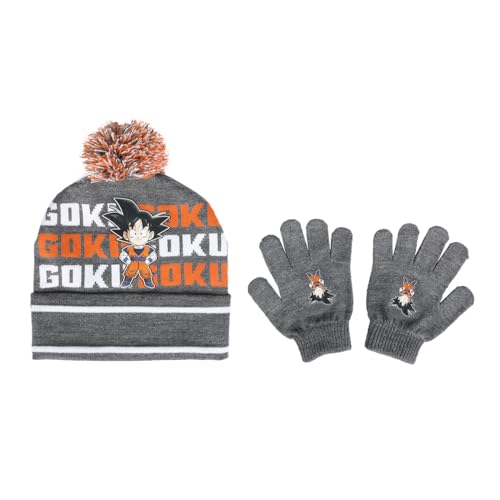 Dragon Ball Z Goku Youth Beanie and Gloves Set2