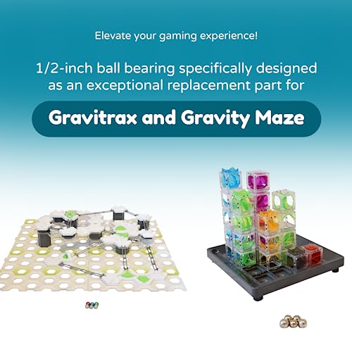 Replacement Chromium Steel Marbles for STEM Toys, Marble Run, Brain Games, GraviTrax, Gravity Maze, Marble Maze - Great for All Toys & Games requiring a 1/2-inch Ball. (Pack of 10) - Image 2