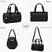 Mini Gym Bag for Women Girls Cute Small Duffle Bag 12'' with Multifunctional Pockets Workout Sport Bags Dance,Fitness,Yoga (Black)
