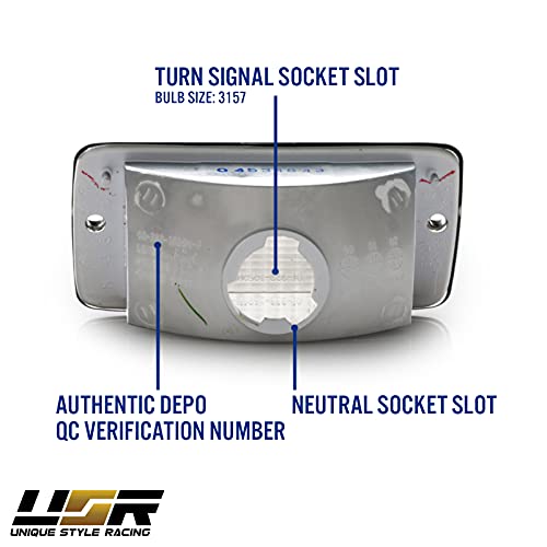 DEPO COMBO Smoke Bumper Signal Lights + Fender Side Markers Set compatible with 1997-2006 Wrangler TJ Chassis