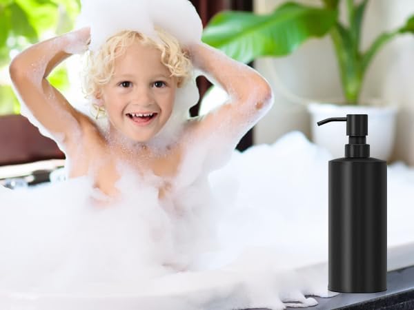 ARKTEK Large Stainless Steel Countertop Soap Dispenser Matte Black- Rust and Leak Proof Liquid Hand Soap Pump Bottle for Kitchen, Bathroom and Countertop Hand Dish Lotion (20 Oz / 600ml) - Image 7