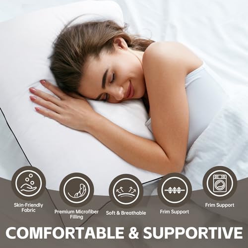 Image of HIMOON Bed Pillows for Sleeping 4 Pack,Queen Size Cooling Pillows Set of 4,Top-end Microfiber Cover for Side Stomach Back Sleepers