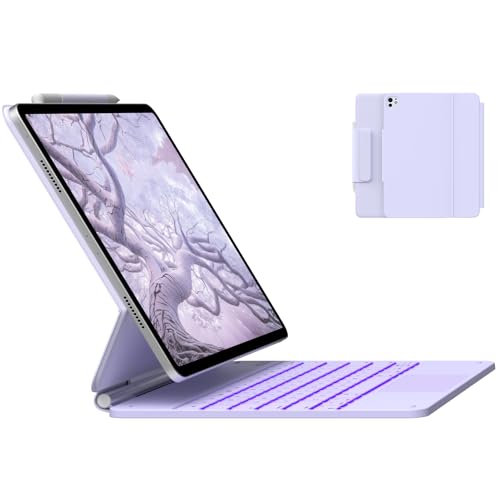 typecase Edge Keyboard Case for iPad Air 13"(M4/M3/M2, 2026/2025/2024) & iPad Pro 12.9"(6th/5th/4th/3rd Gen), Magic Keyboard with 11-Color Backlight,