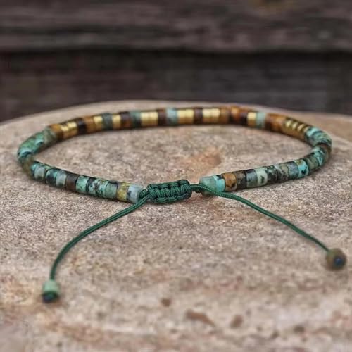 'Strong As Fuck' Morse code Motivational Bracelet with African Turquoise Tiger eye,Secret Message Friendship, Adjustable Couples Bracelet Jewelry for Women Men3