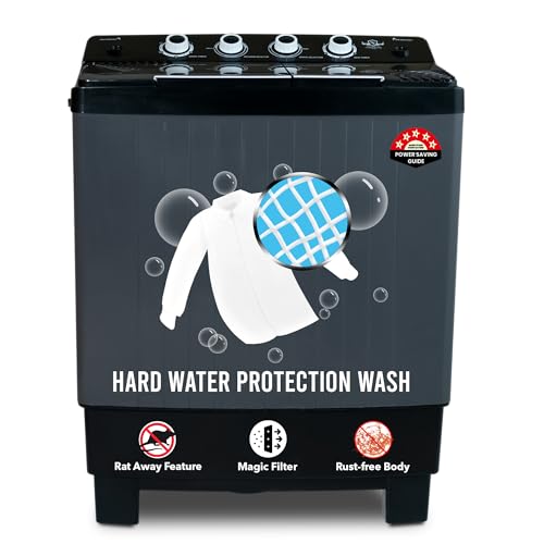 Image of Power Guard 7Kg Semi Automatic Top Loading Washing Machine (PG70WM-BKGY-OP-WW,Black Grey)