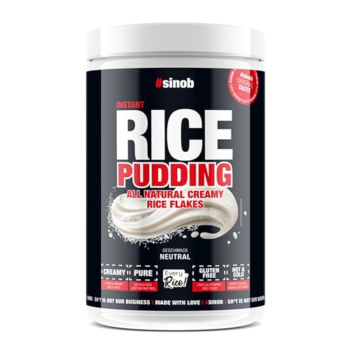 Instant Reispudding (Geschmacksneutral) 1x 1000 g mit cremiger Konsistenz ideal als fettarme Zwischenmahlzeit oder als Pre-oder Post Workout. 100% Glutenfrei