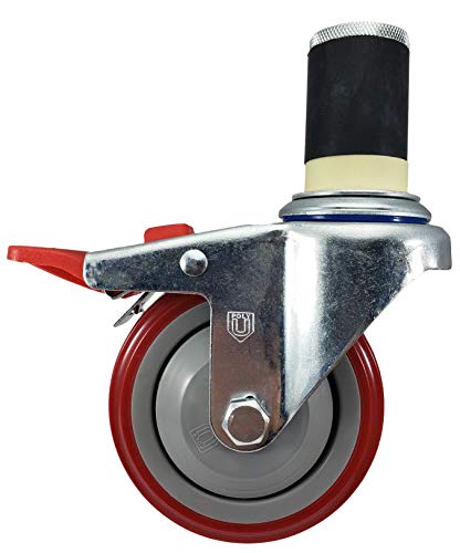Nsf Certified - 4 Inch Caster Wheel Set For Commercial Kitchen Prep Tables, Total Locking Casters - Casterhq Brand #TOP7