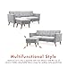 CosmoLiving by Cosmopolitan Gloria Upholstered Sofa, Light Gray