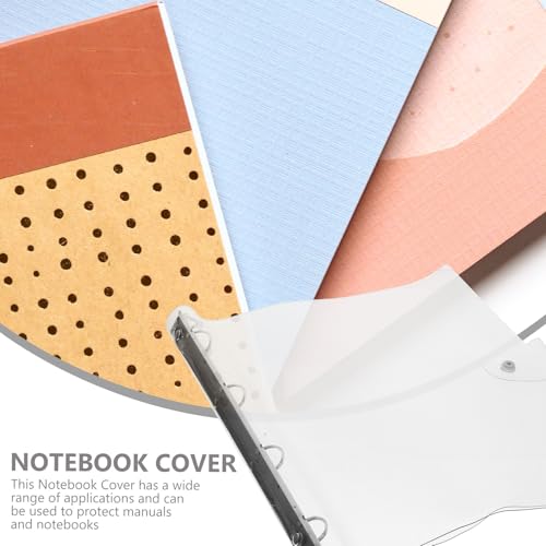 Healeved Ringordner A4 mit 4 Löchern Transparente Kunststoffhülle mit Praktischem Druckknopf Leichtes Gewicht für Reiseplaner und Tagebuchseiten