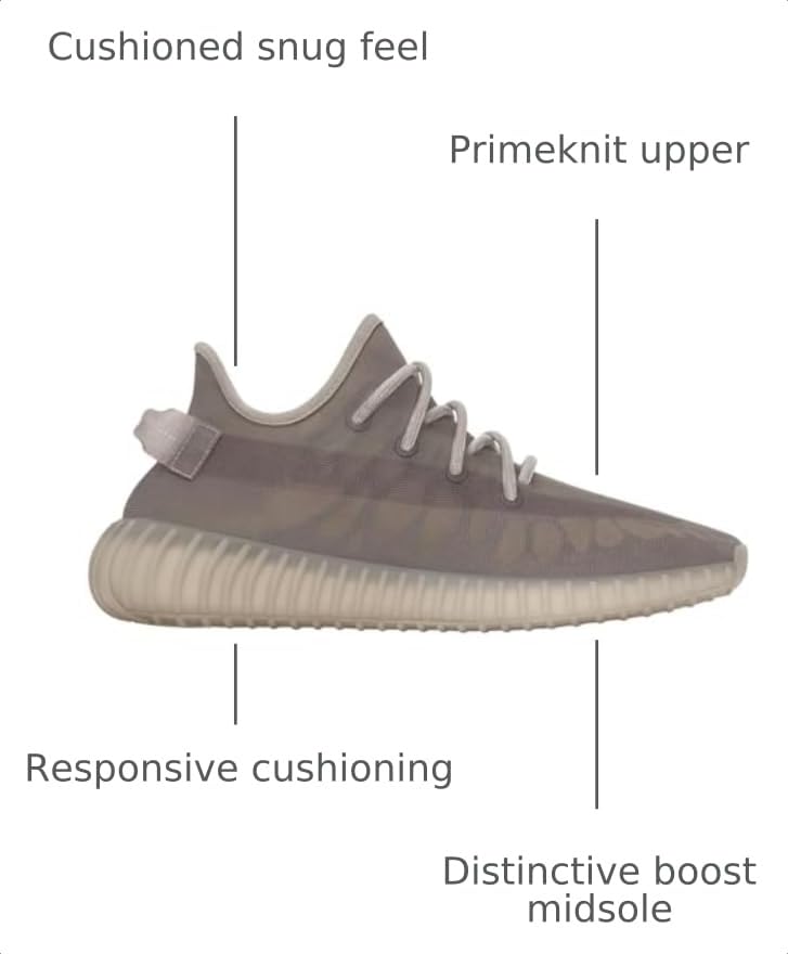 Image of adidas Yeezy Boost 350 V2 Slip-On Sneaker - Comfort Slip Shoe Design, Lightweight Lace Sneaker, Durable Traction Rubber Shoe