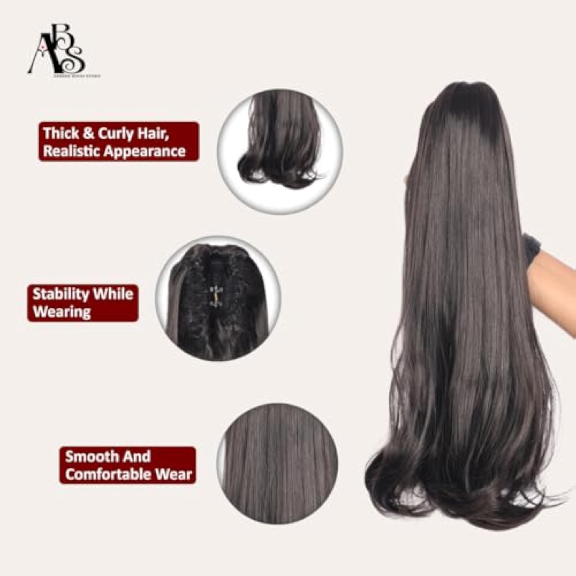 Hair Extensions with Clutcher for Girls & Women